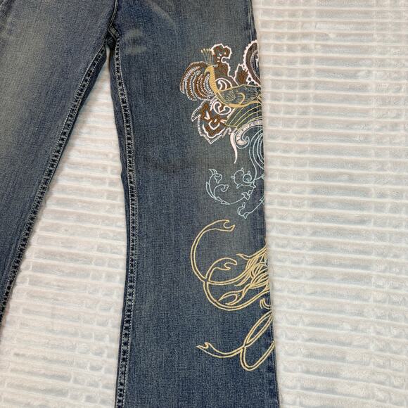 Womens Allen Schwartz Allen B Embroidered Flare Jeans Size 28 - Picture 11 of 11
